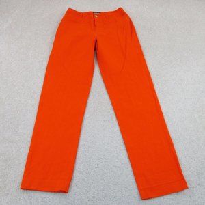 Ralph Lauren Pants Womens 6 Orange Chino Cotton Casual Slacks Ladies 28x32 *